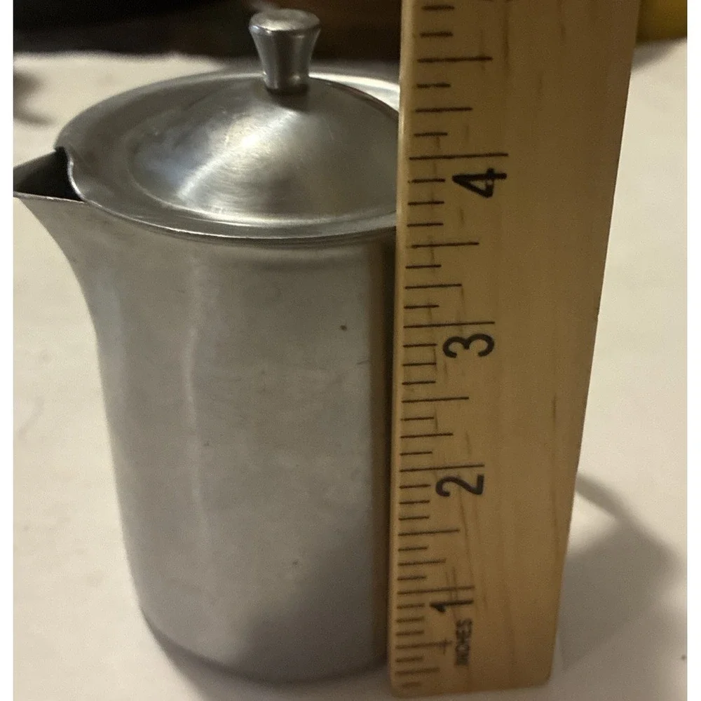 Vintage Bloomfield Industries Creamer Stainless Steel Hinged Lid 4x3
